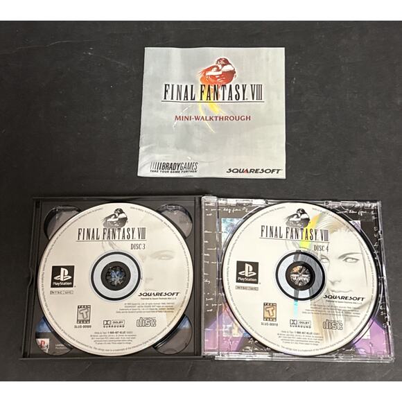 Final Fantasy VIII 8 PlayStation 1 PS1 Manual 100% Complete CIB Squall - Picture 3 of 4